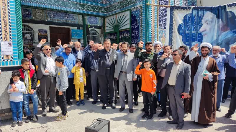 راهپیمایی حمایت از مردم غزه و عملیات «وعده صادق» پس از اقامه نمازجمعه در شهرستان سوادکوه شمالی برگزار شد. 