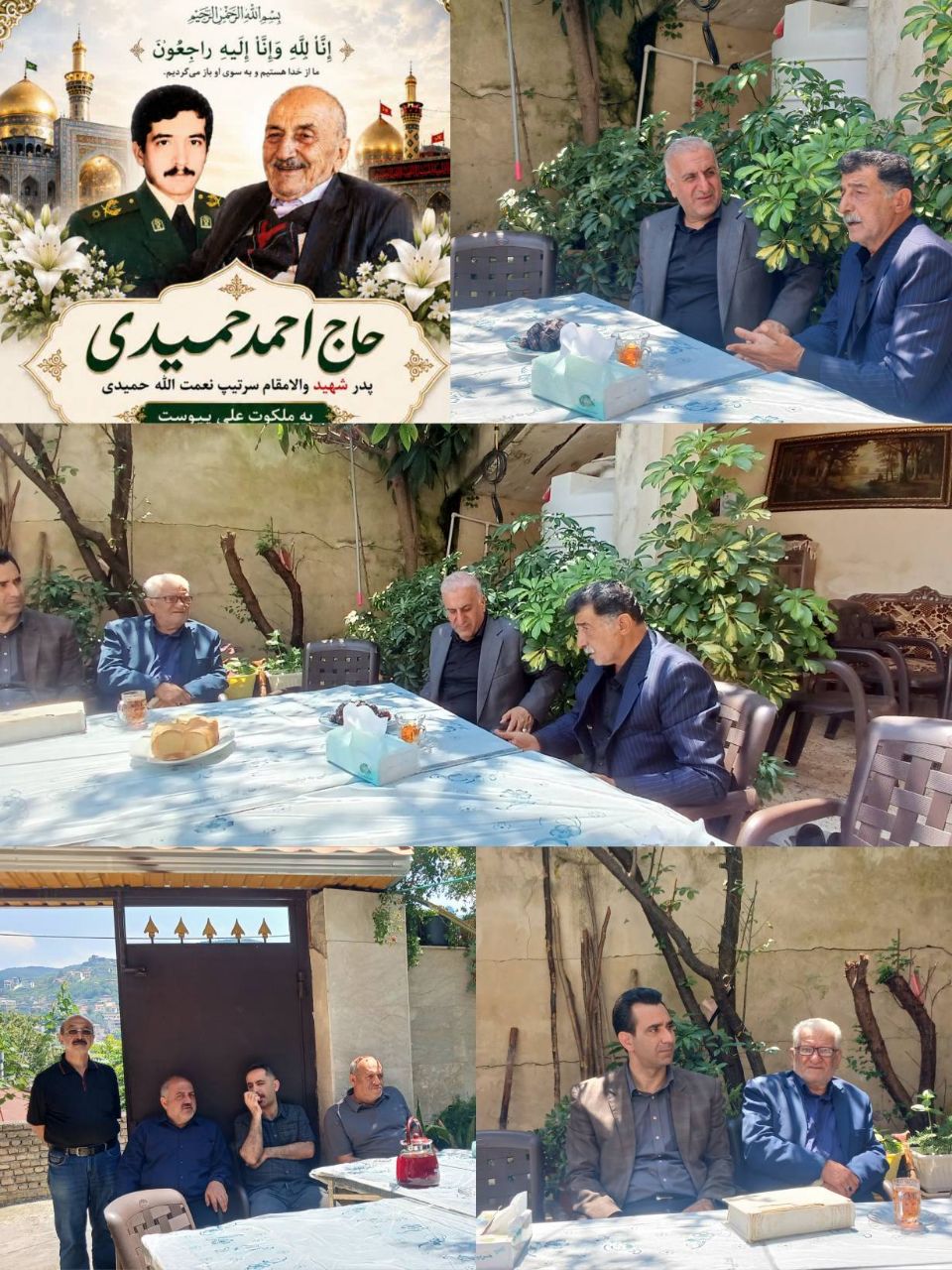 حضور سرپرست فرمانداری مرکز استان در مراسم ختم پدر شهید سرتیپ نعمت‌الله حمیدی در زیراب