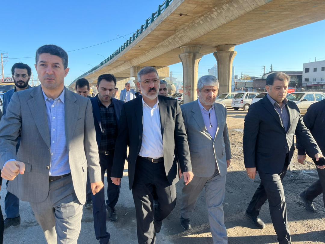 بازدید میدانی دکتر نوبخت فرماندار مرکز استان و دکتر دادبود معاون عمرانی استانداری مازندران از پروژه سه‌راه جویبار