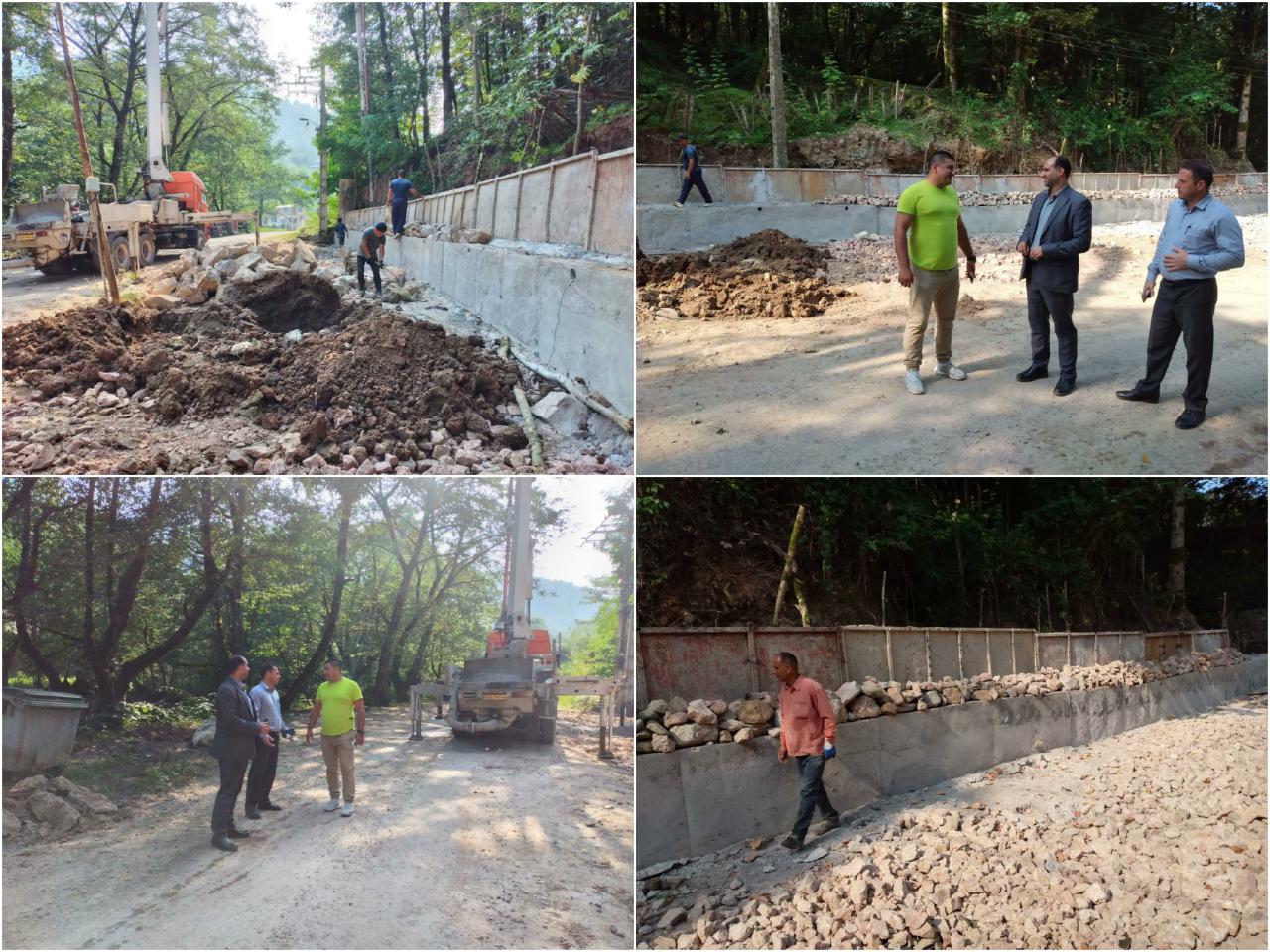 بازدید میدانی از پروژه در حال احداث دیواره حفاظتی روستای جیساء کلارآباد