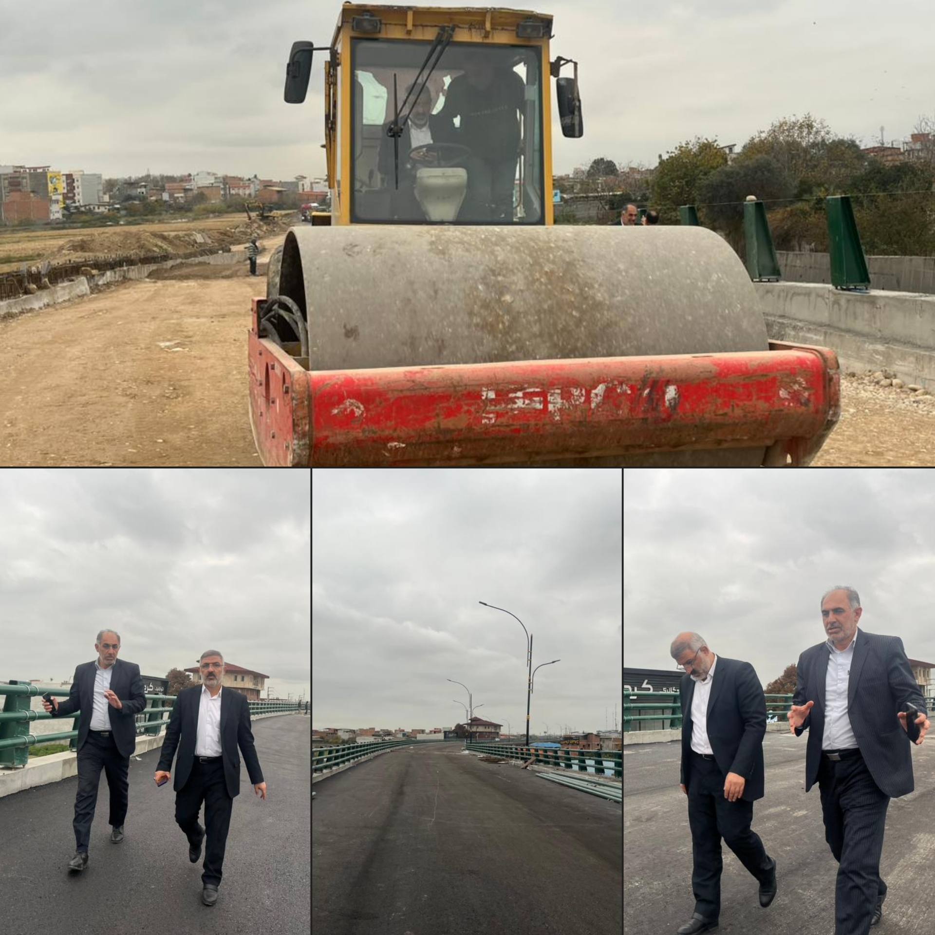 بازدید میدانی دکتر نوبخت فرماندار مرکز استان از روند عملیات اجرایی احداث پل سه‌راه جویبار