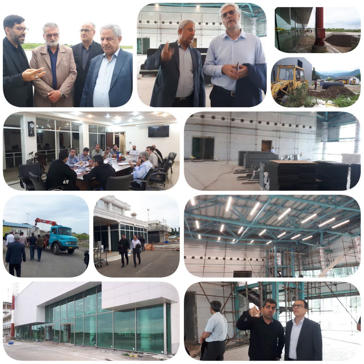 حضور مسئولین شرکت فرودگاه های کشور و مدیر کل فرودگاه های استان مازندران در فرودگاه شهدای رامسر 