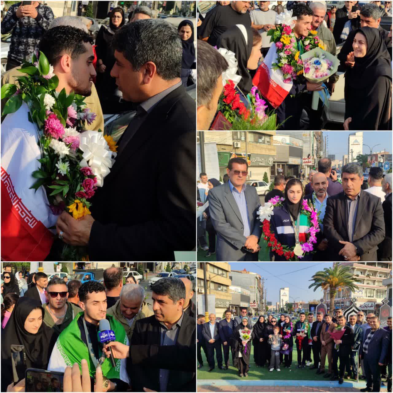 حضور فرماندار بابلسر در آیین استقبال از دو قهرمان طلایی بابلسر در المپیک ناشنوایان توکیو 