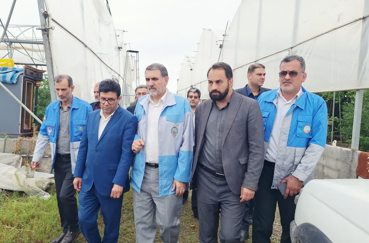  بازدید رییس سازمان مدیریت بحران کشور و فرماندار جویبار از مناطق آسیب‌دیده بارندگی و طوفان شهرستان  ‌