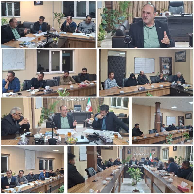نشست  پاریاو فرماندار با پیمانکاران، شرکت زیرساخت و ساکنین محدوده پل بزرگ شهر پل‌سفید در خصوص طرح تملک