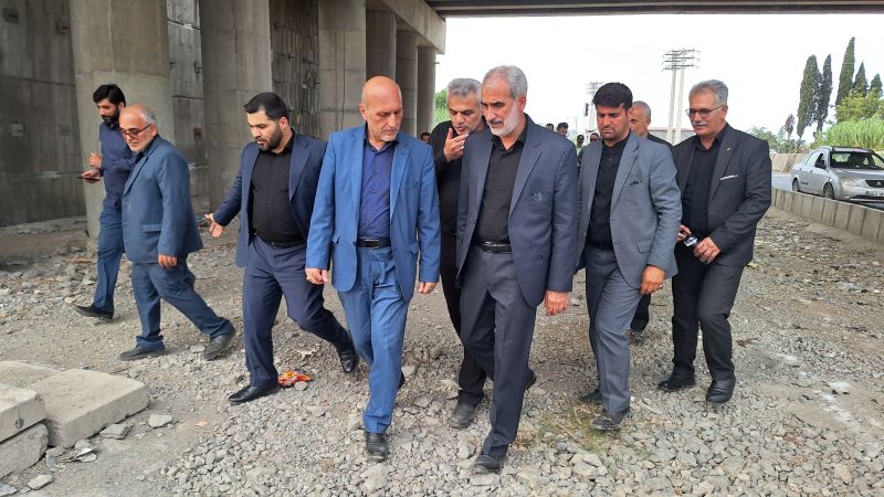 بازدید استاندار مازندران از پروژه پل  غیر همسطح تقاطع ولیعصر 