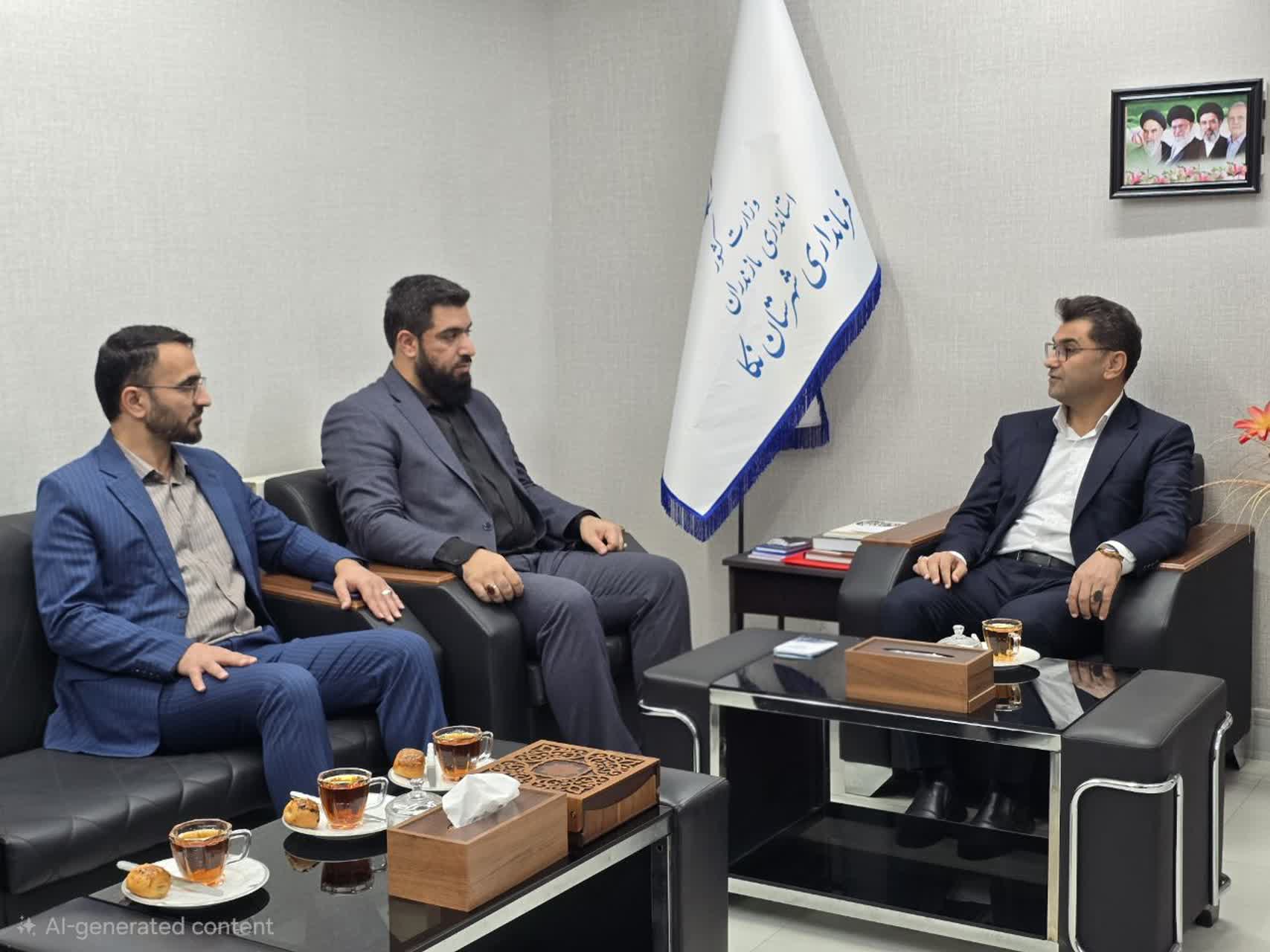 دیدار مسئولان قضایی نکا با فرماندار به مناسبت هفته دولت