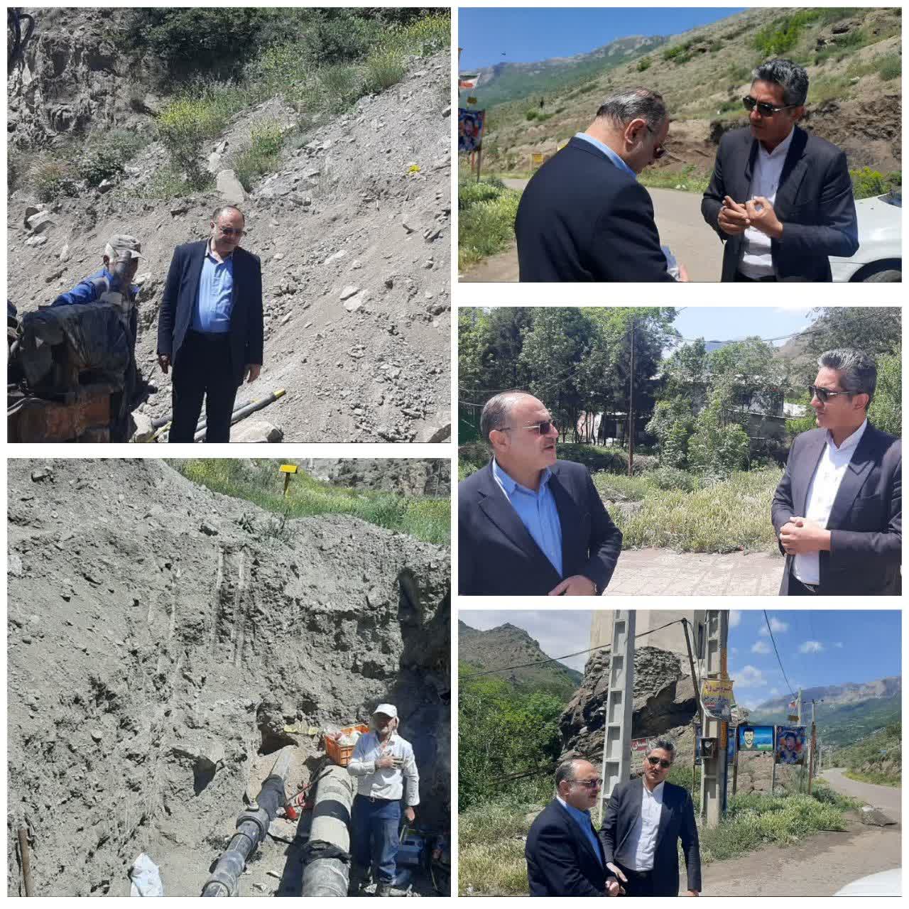 گاز در راه ۹ روستا؛ بازدید فرماندار از مراحل نهایی پروژه گازرسانی در دوآب و خطیرکوه