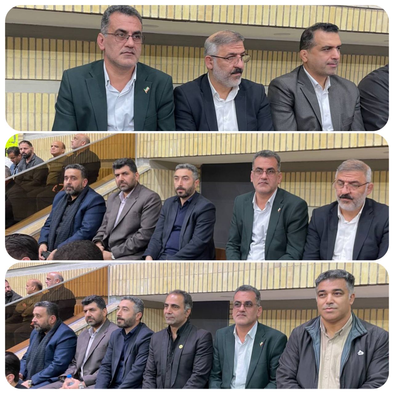  حضور فرماندار جویبار در فینال لیگ برتر کشتی برای حمایت از استقلال جویبار