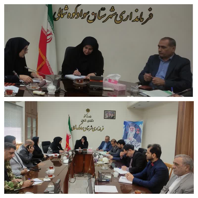 جلسه کارگروه پیشگیری از زمین خواری تفکیک از کاربری اراضی و ساخت ساز غیر مجاز با حضور سرکار خانم دکتر قائی پاشا فرماندار 