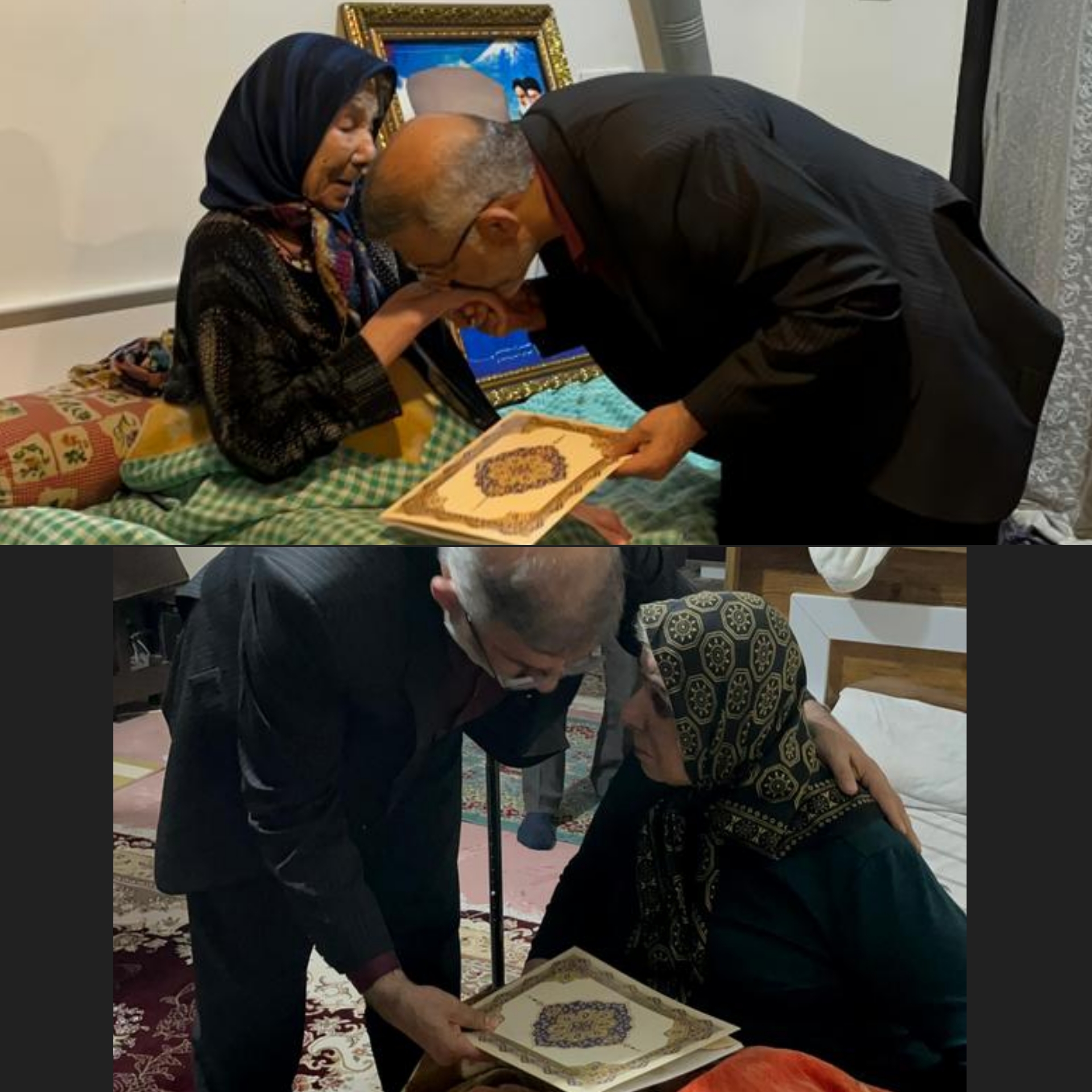 دیدار دکتر نوبخت فرماندار مرکز استان با مادر گرانقدر شهید والامقام‌ سیدپور و همسر بزرگوار شهید لزگی 