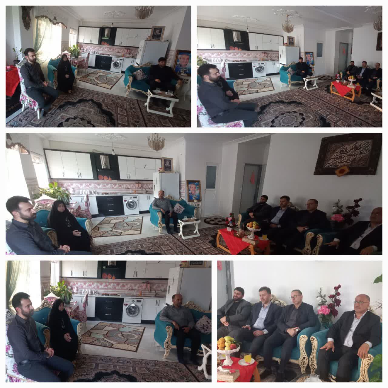 دیدار فرماندار محترم شهرستان با خانواده شهید مدافع حرم تاش موسی