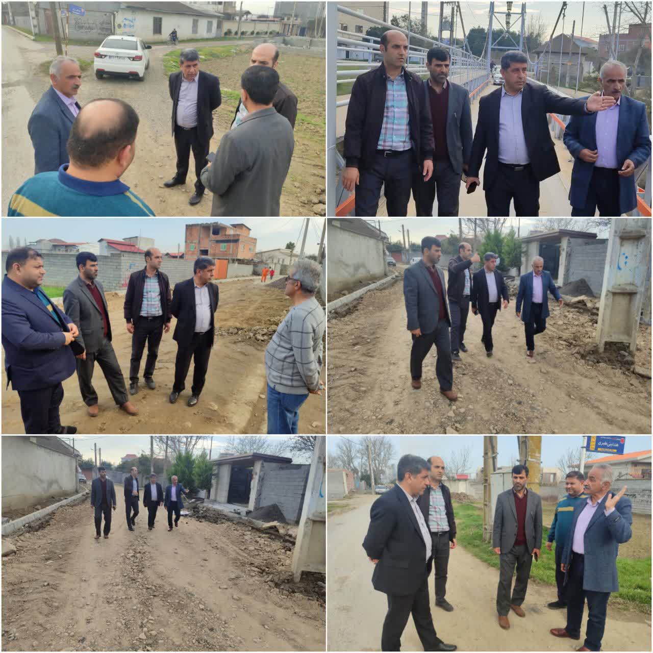 بازدید فرمانداربابلسر  از پروژه های روستای بابل پشت بخش مرکزی 