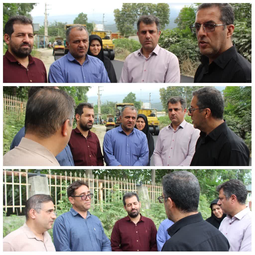 🔰 بازدید میدانی فرماندار گلوگاه از اجرای پروژه آسفالت جاده بین مزارع روستای خورشیدکلا 