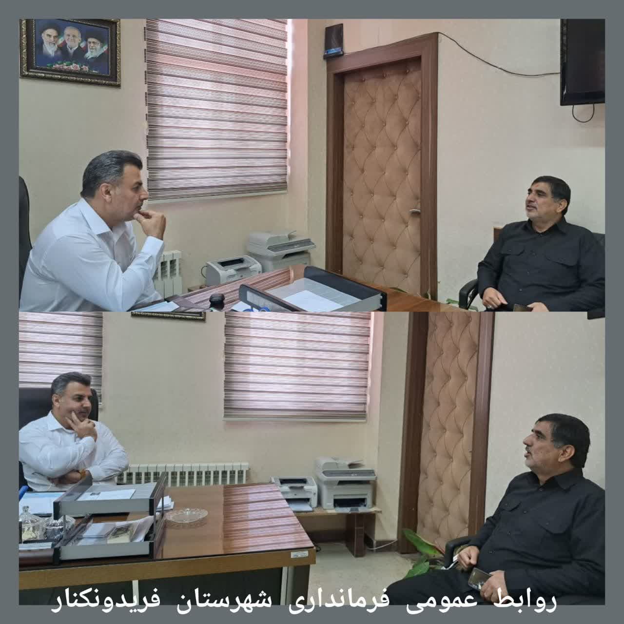 دیدار مسئول شورای هماهنگی تبلیغات اسلامی فریدونکنار با فرماندار