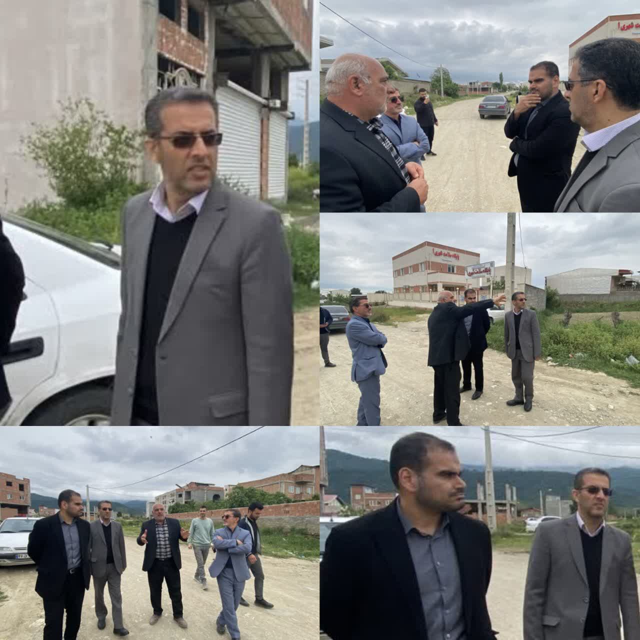 بازدید مهندس محمودی از خیابان شهید سینه سپهر گلوگاه 
