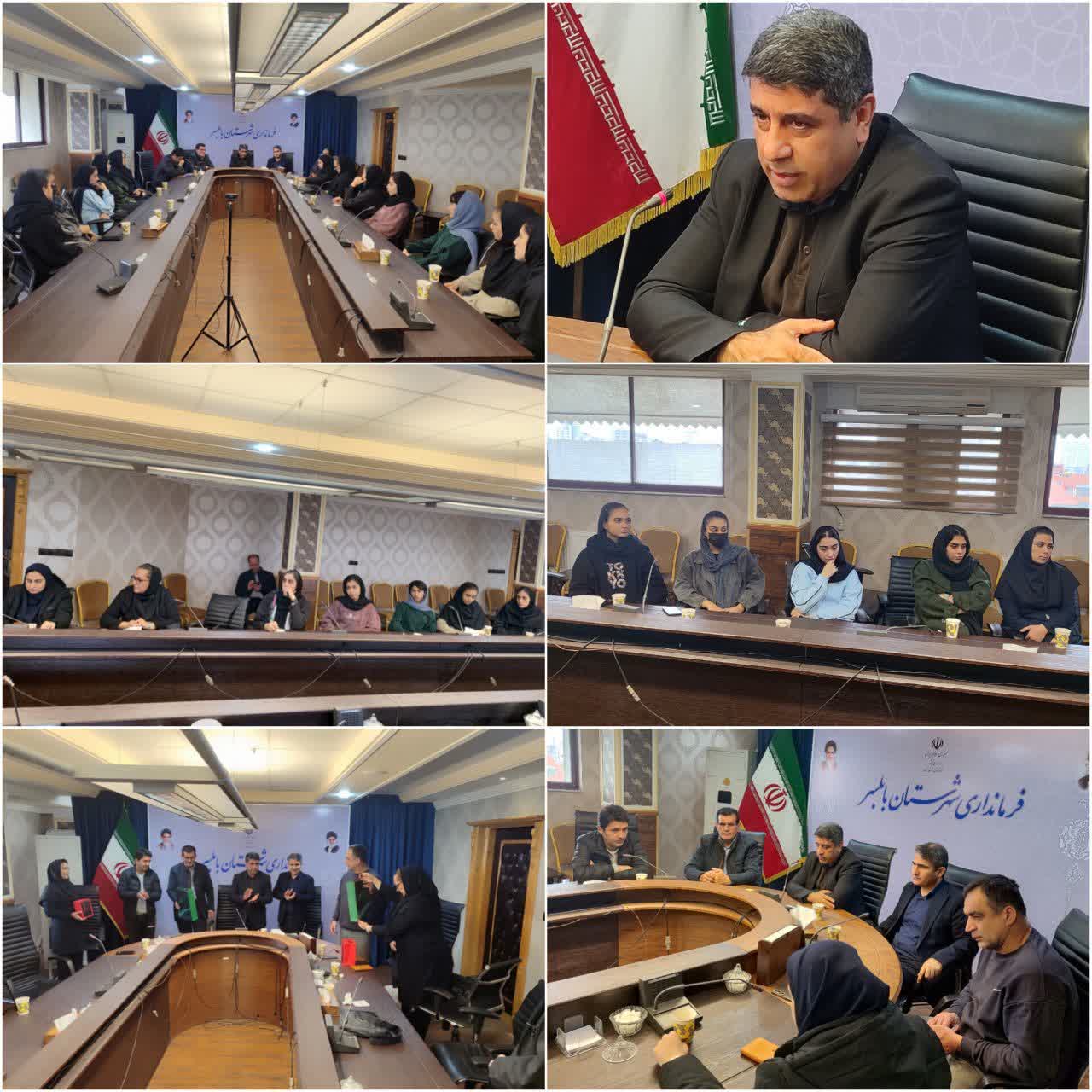 نشست مدیر، کادر فنی و اعضای تیم والیبال لیگ یک بانوان کشور با فرماندار