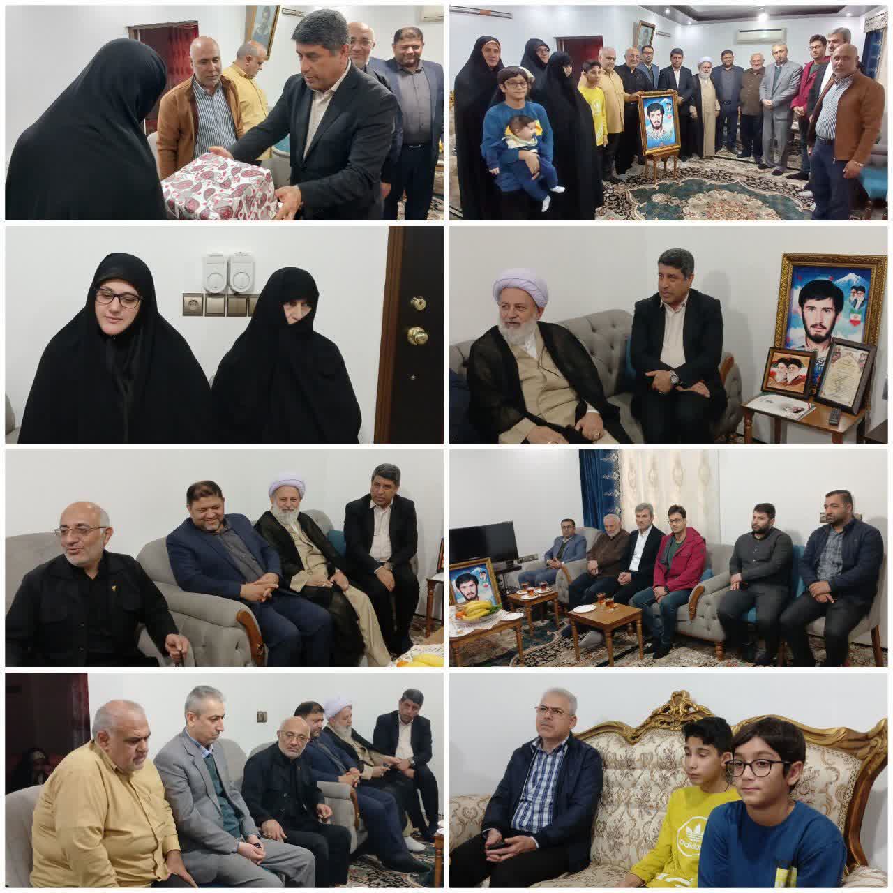 دیدار فرماندار و مسولین با خانواده شهید حاجی پور در بهنمیر