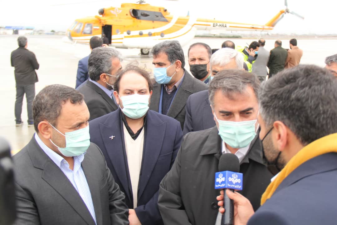آیین افتتاح خط پروازی تاکسی هوایی مازندران در فرودگاه شهدای ساری با حضور استاندار 